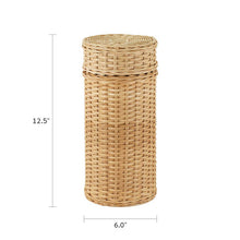 Load image into Gallery viewer, At Peace Memorials Woven Naturals Rattan Scattering Urn for Ashes 200 cubic inches
