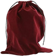 Load image into Gallery viewer, Velvet Cremation Urn Bag Drawstring Closure - Adult Cremation Urn (Burgundy)
