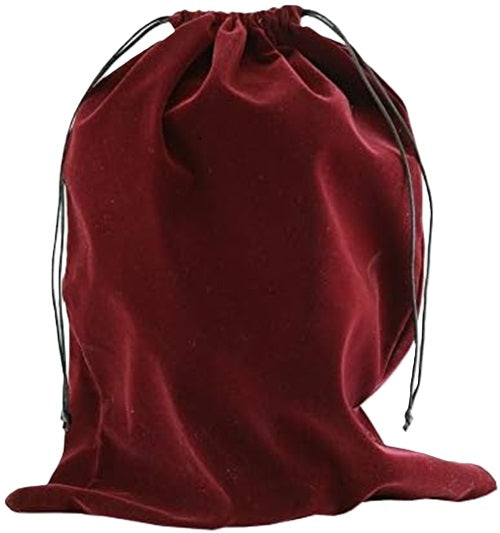 Velvet Cremation Urn Bag Drawstring Closure - Adult Cremation Urn (Burgundy)