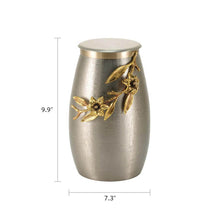 Load image into Gallery viewer, At Peace Memorials Windsong Lily Pewter/Bronze, Cremation urn for ashes 205 Cubic inches
