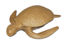 Load image into Gallery viewer, Natural Biodegradable Paper Turtle Urn,Hand Crafted Adult Funeral Cremation Urn
