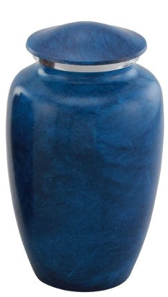 At Peace Memorials Classic Blue Cremation Urn for ashes 200 CI