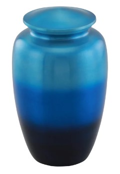 At Peace Memorials Blue Ombre Cremation Urn for ashes 200 CI