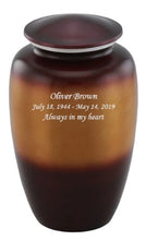 Load image into Gallery viewer, At Peace Memorials Copper Ombre Cremation Urn for ashes 200 CI
