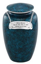 Load image into Gallery viewer, At Peace Memorials Classic Cyan Cremation Urn for ashes 200 CI
