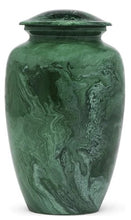 Load image into Gallery viewer, At Peace Memorials Tie-Dye Alloy Green Cremation Urn for ashes 200 CI
