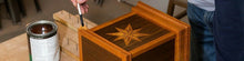 Load image into Gallery viewer, Large/Adult 225 Cubic Inch Walnut Diamond Handcrafted Wood Funeral Cremation Urn
