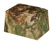 Load image into Gallery viewer, Small/Keepsake 2 Cubic Inch Camo Tuscany Cultured Marble Cremation Urn for Ashes
