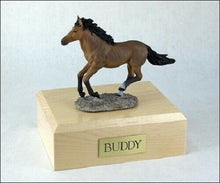 Load image into Gallery viewer, Bay Horse Figurine Funeral Cremation Urn Avail. in 3 Different Colors &amp; 4 Sizes
