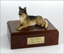 Load image into Gallery viewer, German Shepherd Pet Funeral Cremation Urn Avail in 3 Different Colors &amp; 4 Sizes
