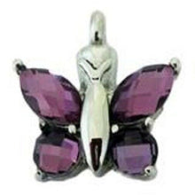 Load image into Gallery viewer, Amethyst Wings Stainless Steel Funeral Cremation Urn Pendant w/20-in Necklace
