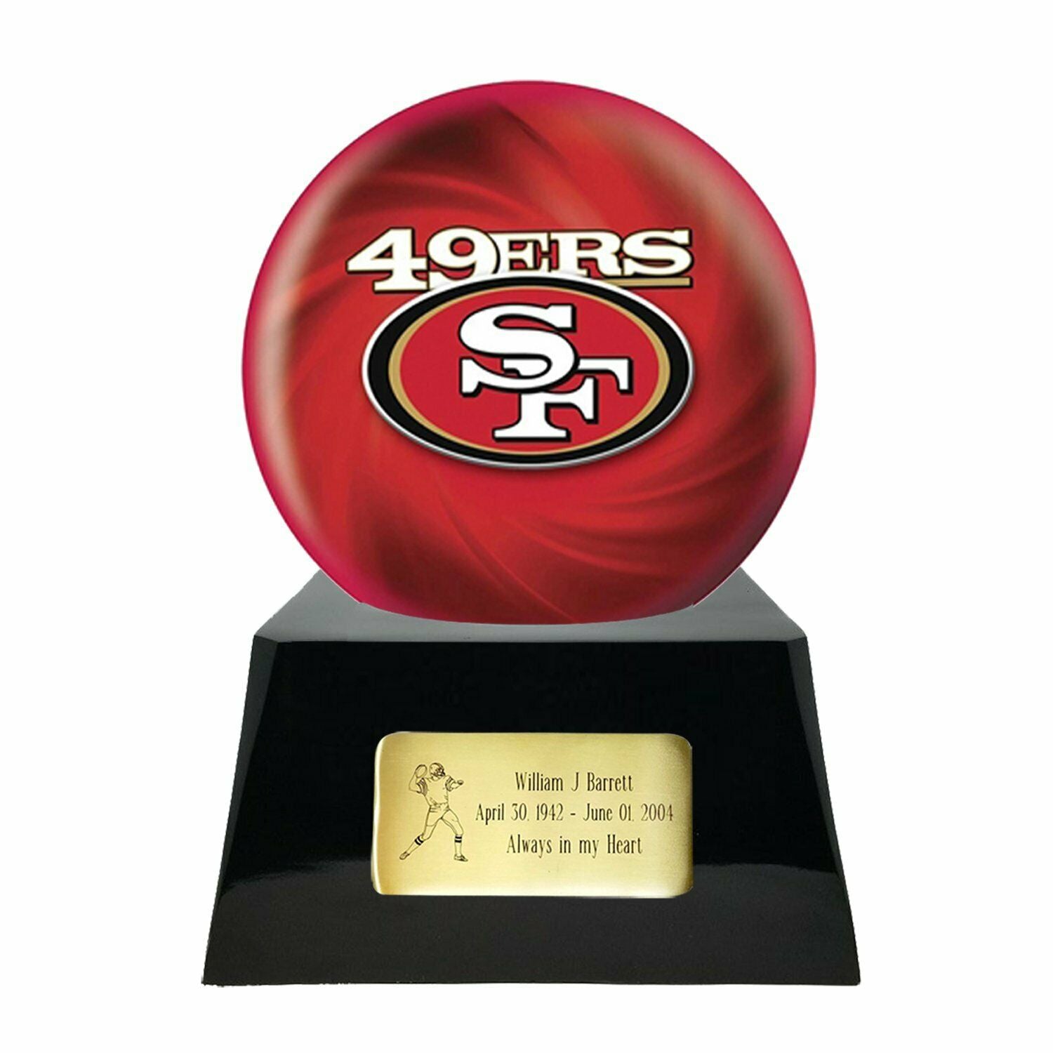 Large/Adult 200 Cubic Inch San Francisco 49ers Metal Ball on Cremation – At  Peace Memorials