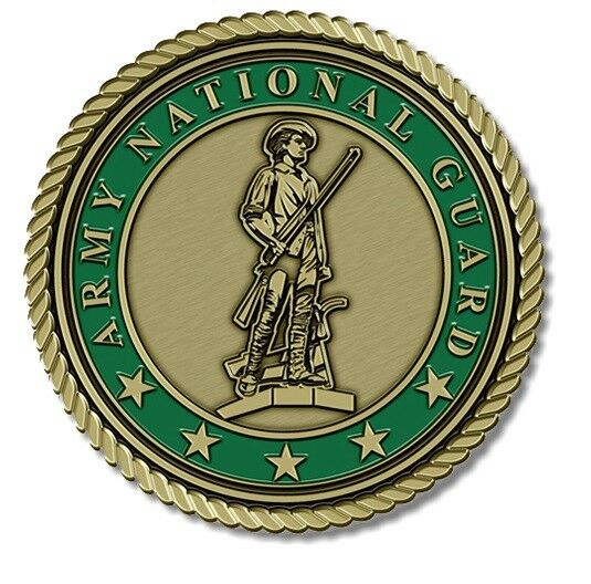 Army National Guard Medallion for Box Cremation Urn/Flag Case - 3 Inch Diameter