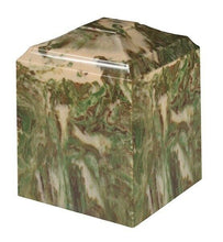 Load image into Gallery viewer, Small/Keepsake 45 Cubic Inch Camouflage Cultured Marble Cremation Urn for Ashes
