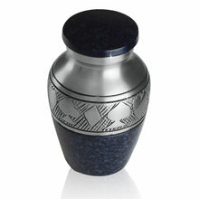 Load image into Gallery viewer, Small/Keepsake 4 Cubic Inches Black Poker Suits Brass Cremation Urn for Ashes
