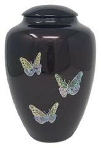 Large/Adult 200 Cubic Inch Fiber Glass Shell Art Butterfly Cremation Urn