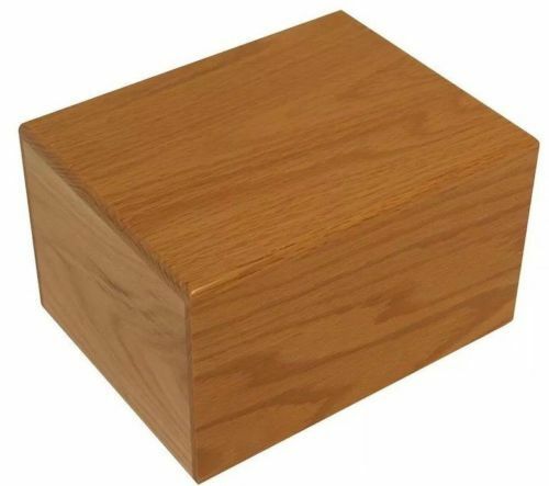 Large/Adult 145 Cubic Inches Simply Oak Funeral Cremation Urn For Ashes