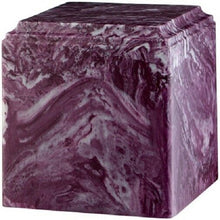 Load image into Gallery viewer, Large/Adult 280 Cubic Inch Merlot Cultured Marble Cube Cremation Urn for Ashes
