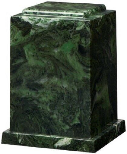 Large 225 Cubic Inch Windsor Elite Green Cultured Marble Cremation Urn for Ashes