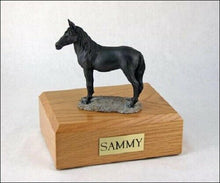 Load image into Gallery viewer, Black Horse Figurine Funeral Cremation Urn Avail. in 3 Different Colors &amp; 4 Size
