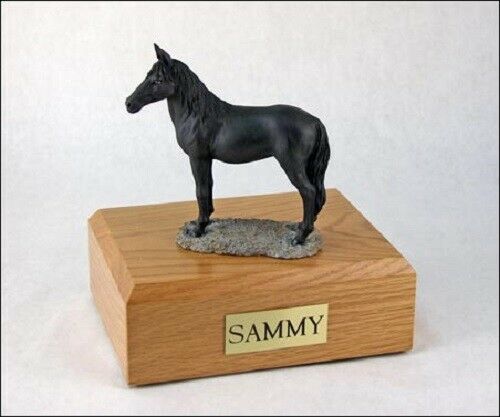 Black Horse Figurine Funeral Cremation Urn Avail. in 3 Different Colors & 4 Size