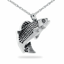 Load image into Gallery viewer, Small/Keepsake 1/2 Cubic Inch Fish Ash Stainless Steel Pendant Cremation Urn
