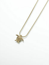 Load image into Gallery viewer, Gold Vermeil Plated Sea Turtle Pendant Funeral Cremation Jewelry Urn For Ashes
