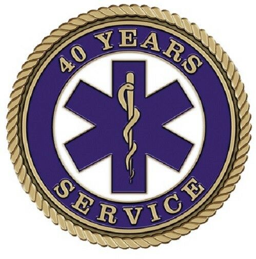 Medical 40 Years Service Medallion for Box Cremation Urn/Flag Case - 3