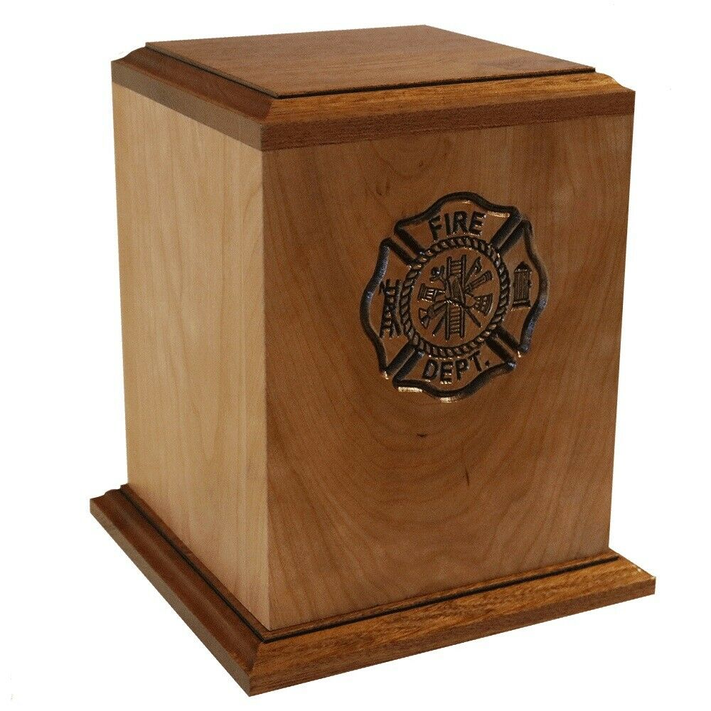 Large/Adult 225 Cubic Inch Firefighter Funeral Cremation Urn - Made in USA