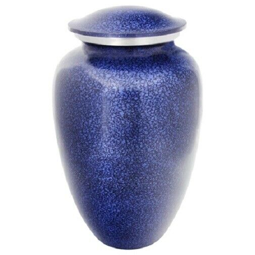 Large/Adult 200 Cubic Inch Cobalt Aluminum Funeral Cremation Urn for Ashes