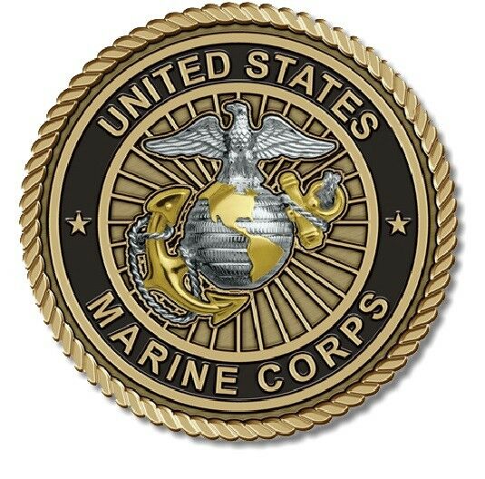 Marine Corps Medallion for Box Cremation Urn/Flag Case - 2 Inch Diameter