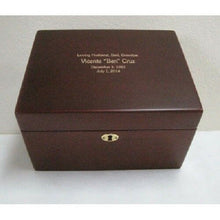 Load image into Gallery viewer, Large/Adult 230 Cubic Inches Brown Remembrance Chest Cremation Urn for Ashes
