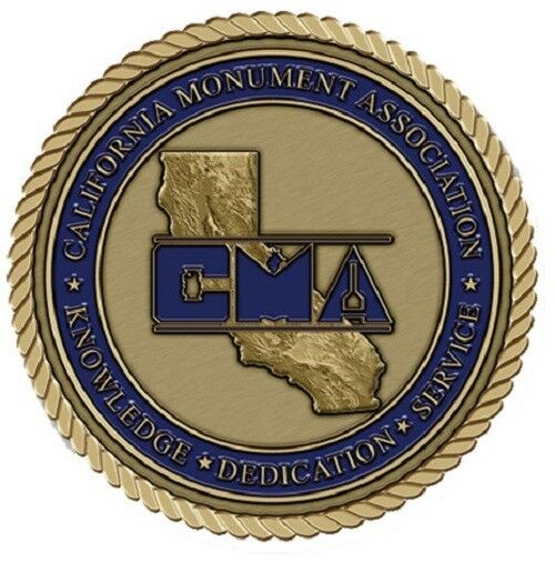 California Monument Assoc. Medallion for Box Cremation Urn/Flag Case-4