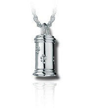 Load image into Gallery viewer, Sterling Silver Large Pet Traditional Cremation Urn Pendant for Ashes w/Chain
