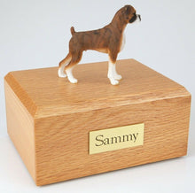 Load image into Gallery viewer, Boxer Brindle Pet Funeral Cremation Urn Available in 3 Diff Colors &amp; 4 Sizes
