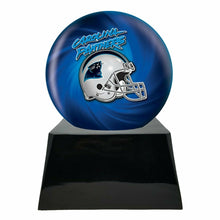 Load image into Gallery viewer, Large/Adult 200 Cubic Inch Carolina Panthers Metal Ball on Cremation Urn Base
