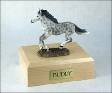 Load image into Gallery viewer, Horse Dapple Gray Figurine Funeral Cremation Urn Avail. 3 Diff. Colors &amp; 4 Sizes
