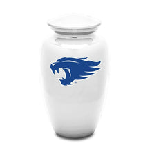 Load image into Gallery viewer, University Of Kentucky Wildcats Football Helmet 225 Cubic Inches Cremation Urn
