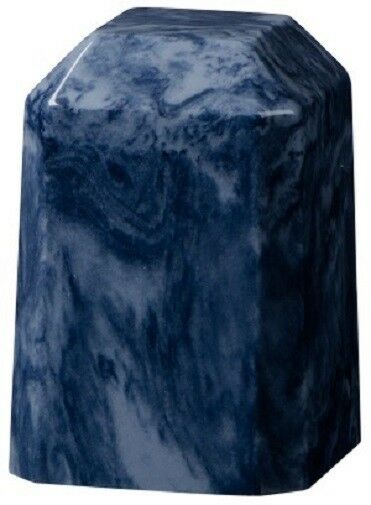 Small/Keepsake 36 Cubic Inch Midnight Blue Square Cultured Marble Cremation Urn