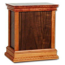 Load image into Gallery viewer, Large/Adult 225 Cubic In Walnut Standard Handcrafted Wood Funeral Cremation Urn
