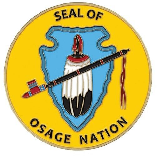 Osage Nation Medallion for Box Cremation Urn/Flag Case - 4 Inch Diameter