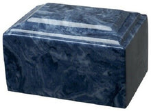 Load image into Gallery viewer, Small/Keepsake 2 Cubic Inch Midnight Blue Tuscany Cultured Marble Cremation Urn
