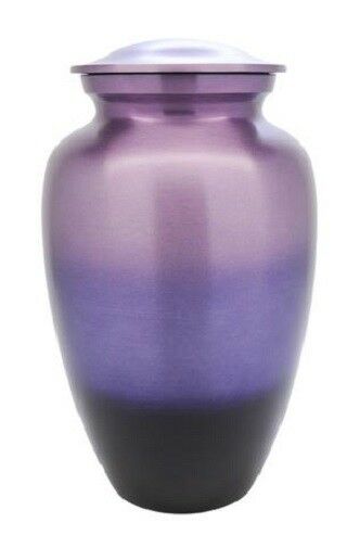 Large/Adult 200 Cubic Inch Purple Phases Aluminum Cremation Urn for Ashes
