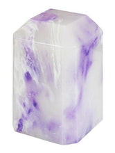 Load image into Gallery viewer, Small/Keepsake 36 Cubic Inch Purple Square Cultured Onyx Cremation Urn Ashes
