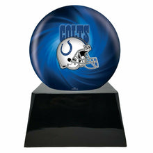 Load image into Gallery viewer, Large/Adult 200 Cubic Inch Indianapolis Colts Metal Ball on Cremation Urn Base
