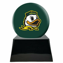 Load image into Gallery viewer, Large/Adult 200 Cubic Inch Oregon Ducks Metal Ball on Cremation Urn Base
