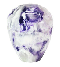 Load image into Gallery viewer, Small/Keepsake 18 Cubic Inch Purple Onyx Vase Cultured Onyx Cremation Urn Ashes
