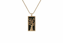 Load image into Gallery viewer, Stainless Steel Rose Embossed Tree Funeral Cremation Pendant w/chain
