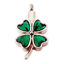 Load image into Gallery viewer, Stainless Steel Shamrock Cremation Urn Pendant for Ashes w/20-inch Necklace
