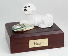 Load image into Gallery viewer, Bichon Frise Pet Funeral Cremation Urn Available in 3 Different Colors &amp; 4 Sizes
